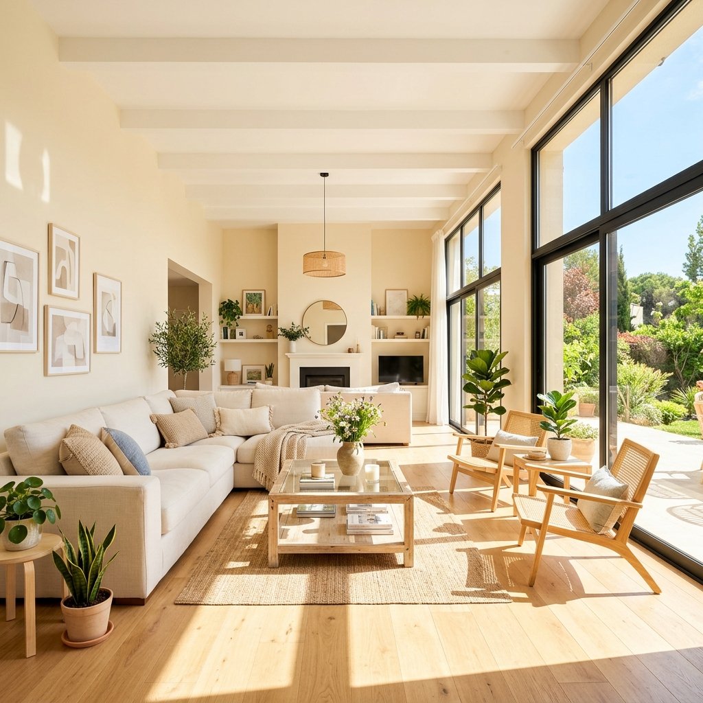 Modern Living Room Color Ideas: 30 Stunning Palettes for Your Home 28 Natural Light Maximizing Warm Palette Strategy