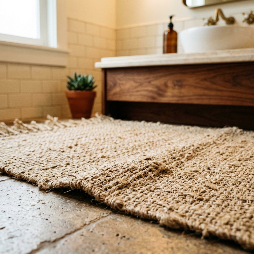 Burlap Rug Texture Idea