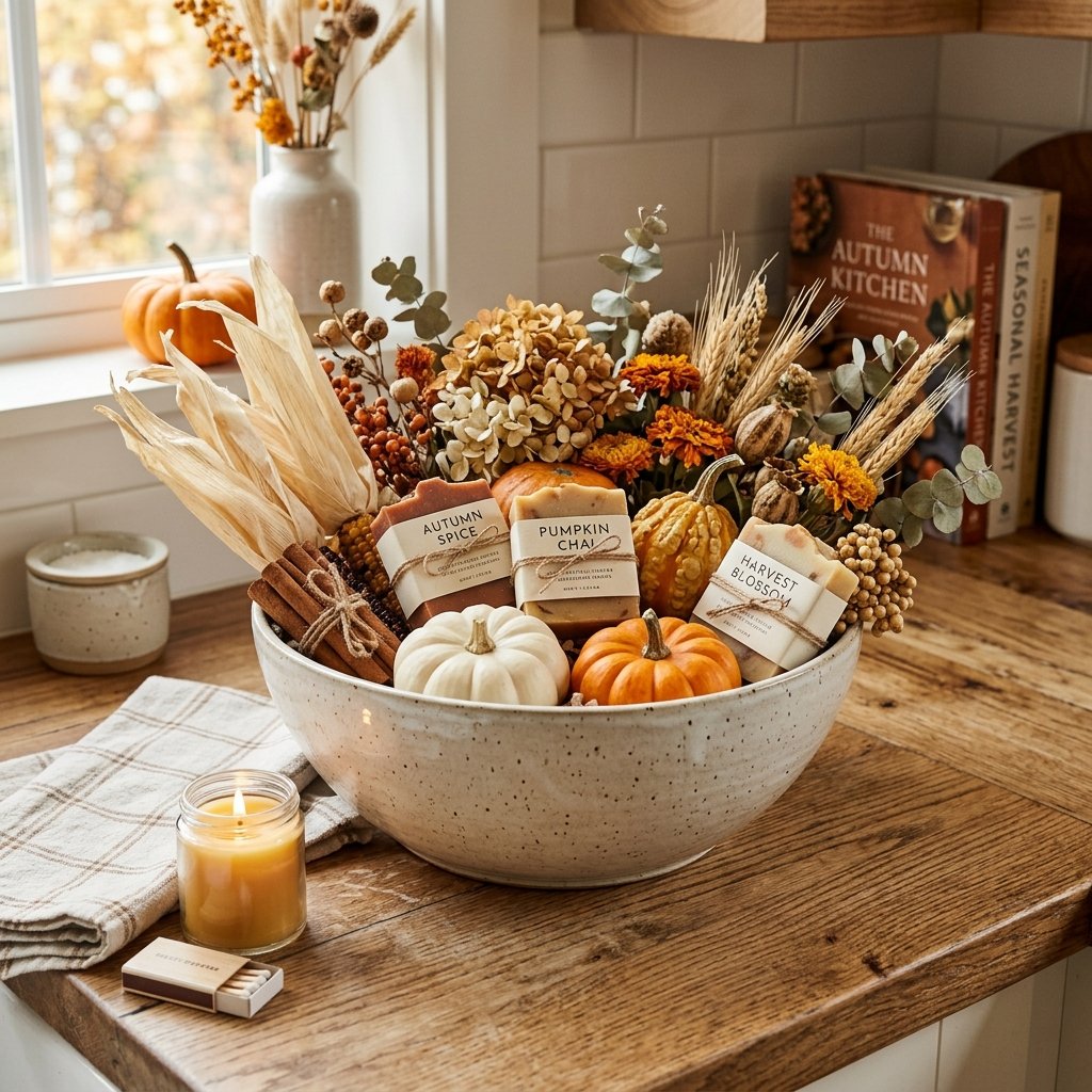 Ceramic Bowl Centerpiece Ideas with Autumn Accents