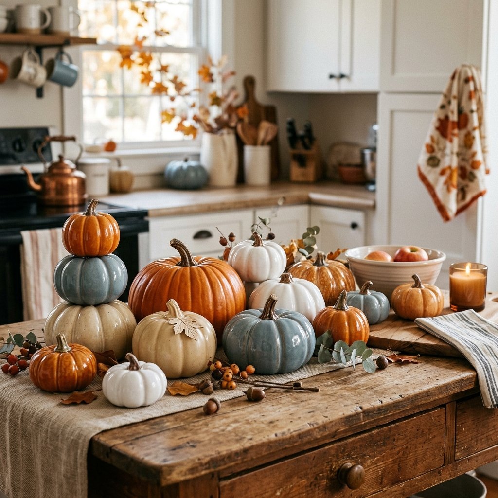 Ceramic Pumpkin Display Ideas