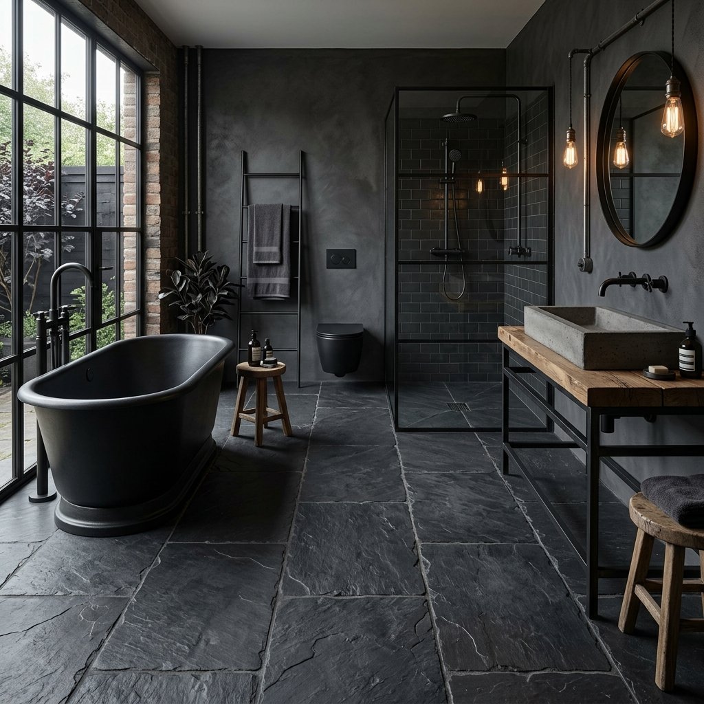 Slate Tile Bathroom Floor Ideas
