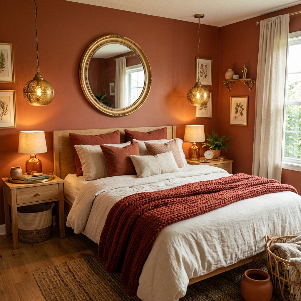 Terracotta and Warm Gold Color Combination