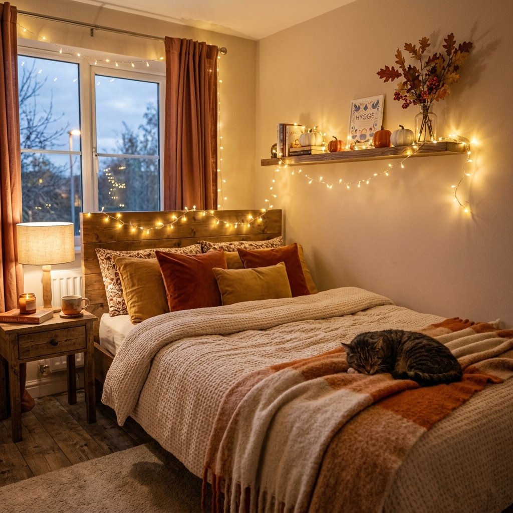 27 Cozy Fall Bedroom Ideas: Easy Ways to Add Warmth & Ambiance 10 String Light Placement Ideas