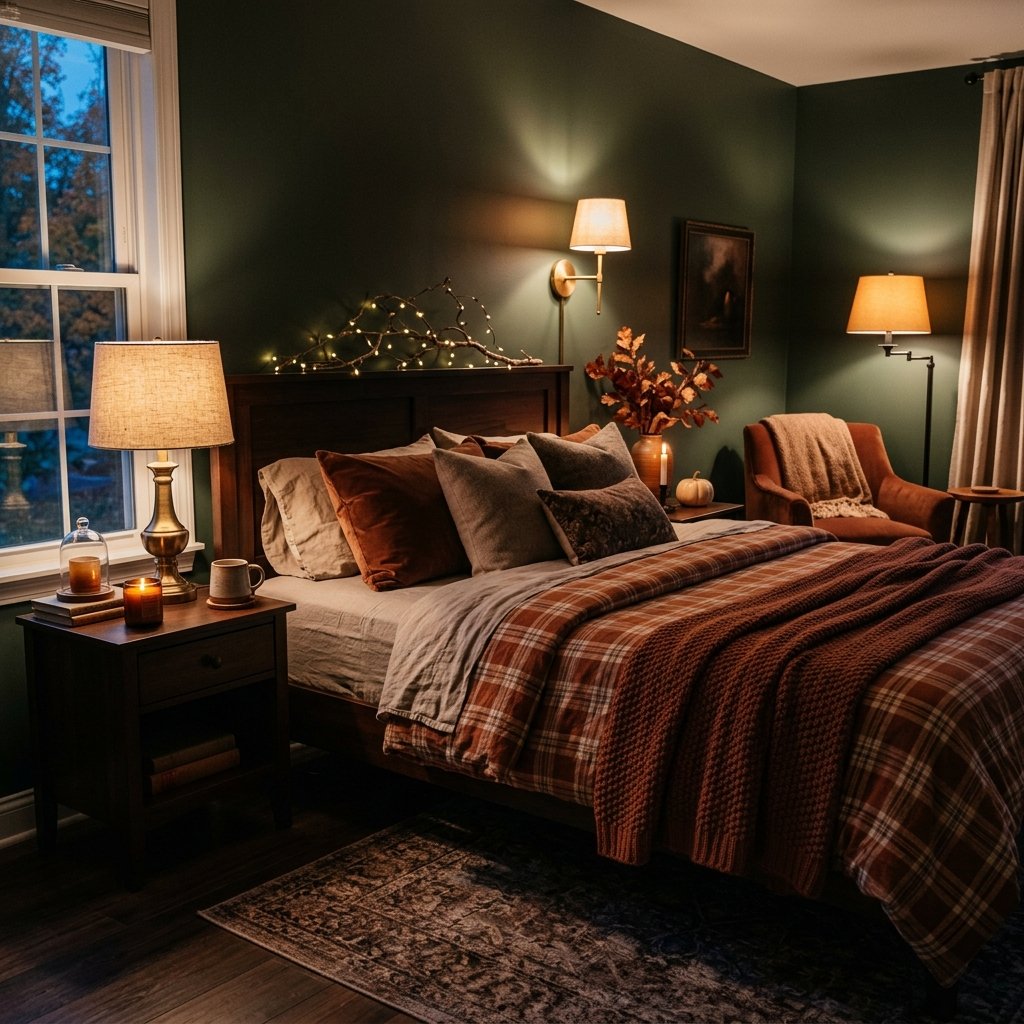 27 Cozy Fall Bedroom Ideas: Easy Ways to Add Warmth & Ambiance 19 Moody Lighting Scheme Ideas