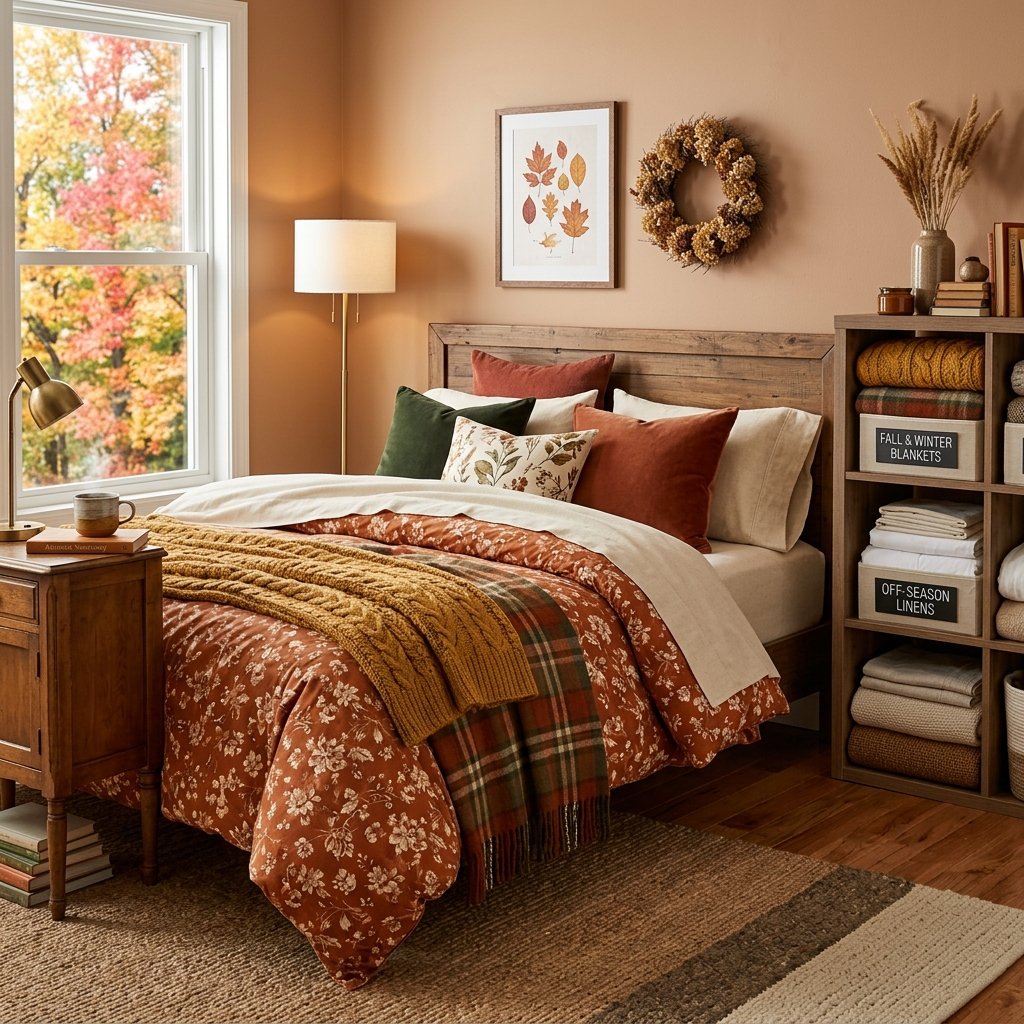 27 Cozy Fall Bedroom Ideas: Easy Ways to Add Warmth & Ambiance 21 Seasonal Fabric Swap Ideas