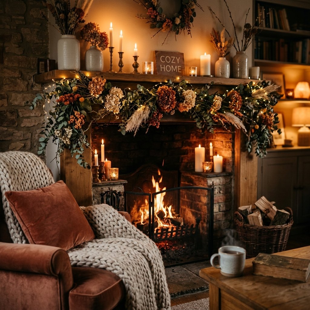 32 Fall Mantle Decor Ideas That Actually Work: Rustic to Modern Styles 25 Cozy Autumn Mantle Ideas