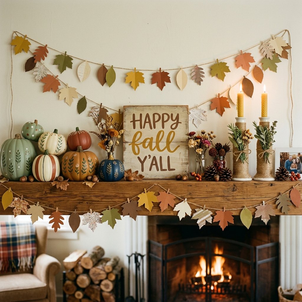 32 Fall Mantle Decor Ideas That Actually Work: Rustic to Modern Styles 12 DIY Fall Mantle Decor Ideas