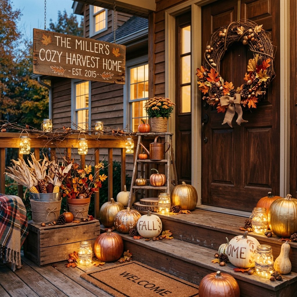 DIY Fall Porch decor Arrangement Ideas