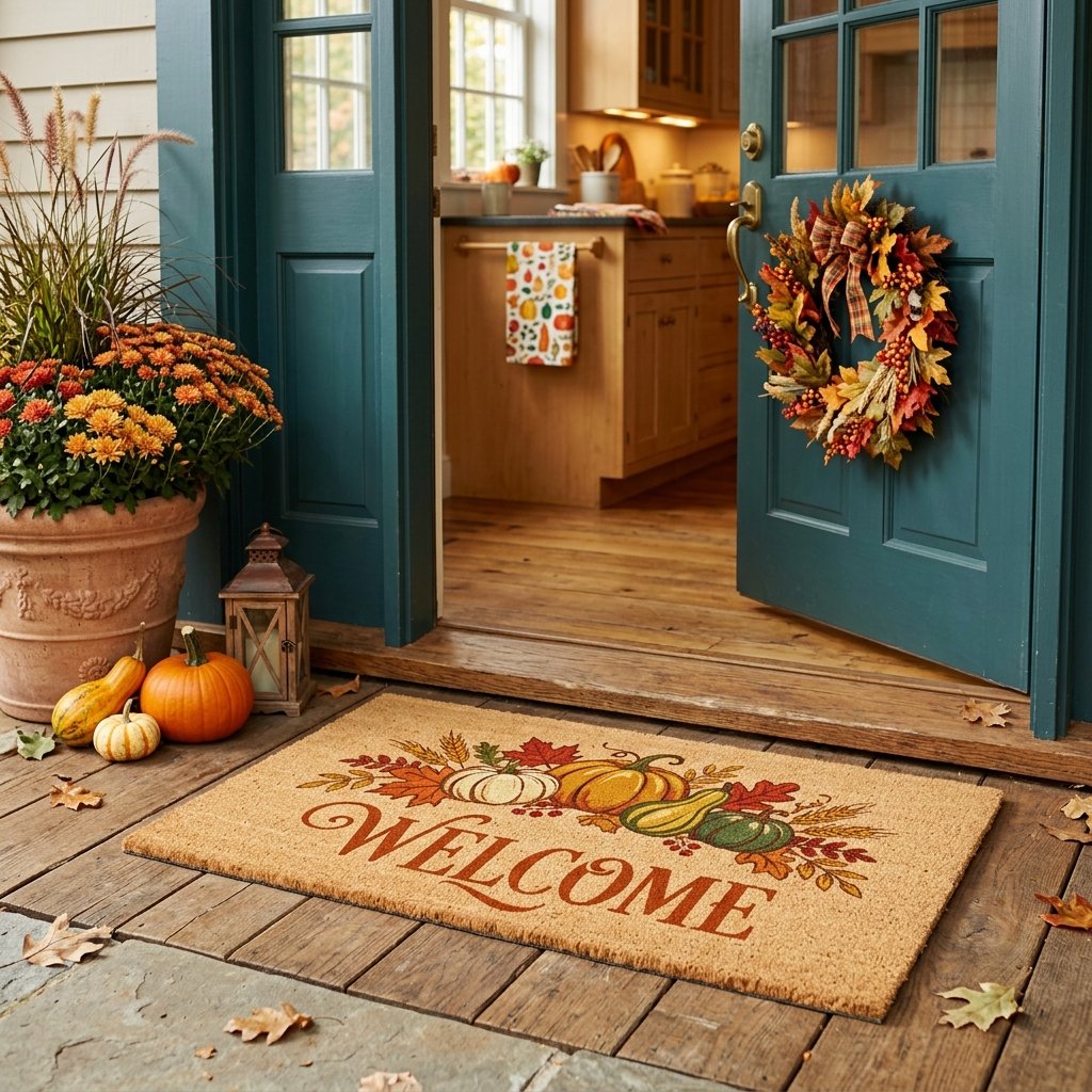 32 Fall Kitchen Decor Ideas: Transform Your Space Into Autumn's Coziest Room 30 Fall Kitchen Doormat Ideas