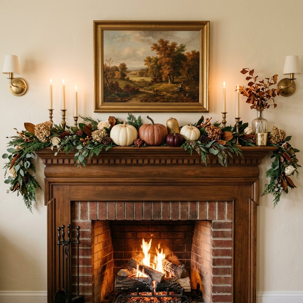 32 Fall Mantle Decor Ideas That Actually Work: Rustic to Modern Styles 27 Traditional Classic Mantle Ideas