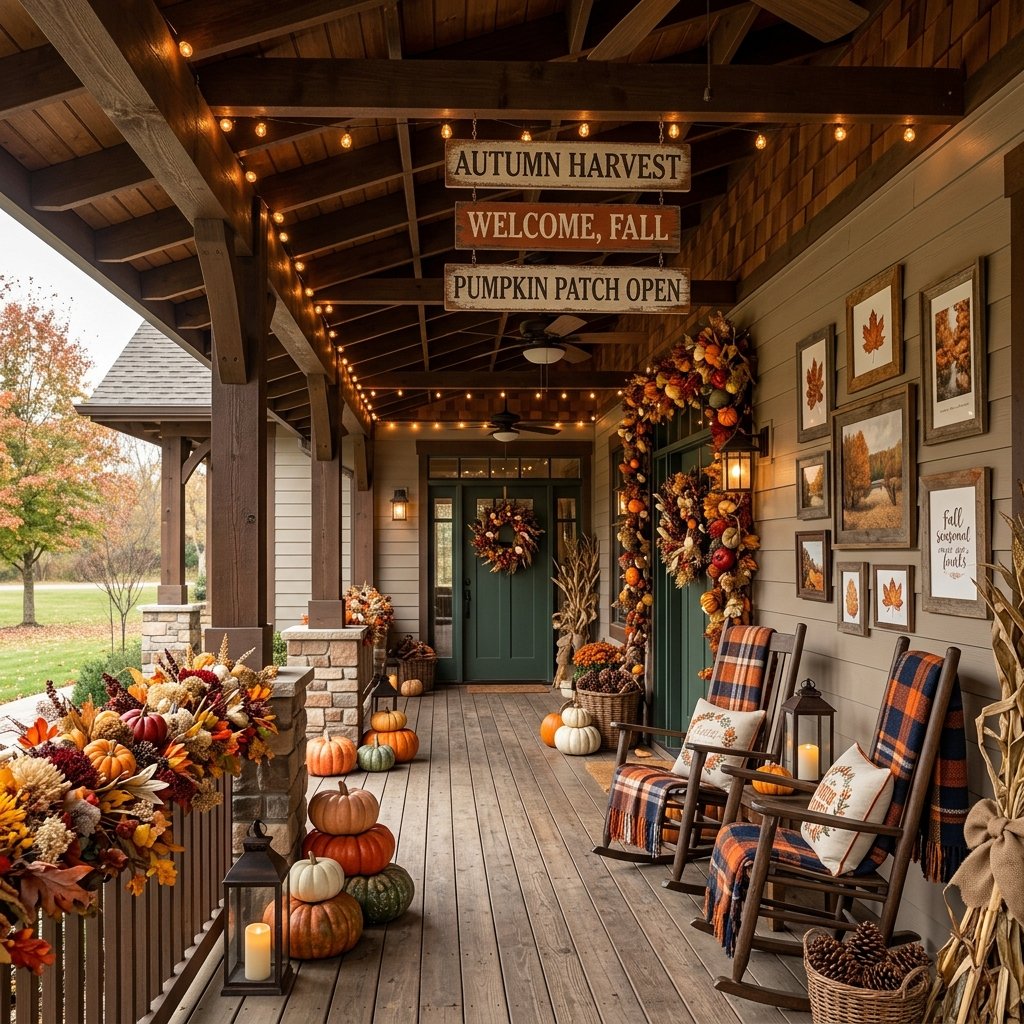 Covered Porch Fall Decoration Ideas