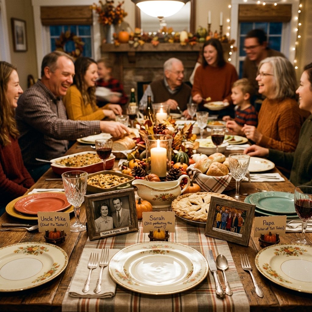 Family Gathering Table with Personal Touches