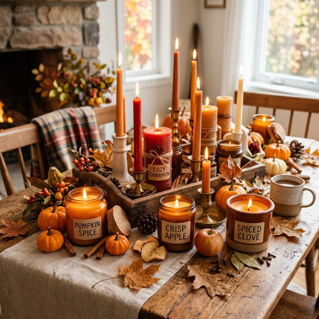 Scented Candles and Autumn Fragrance Styling