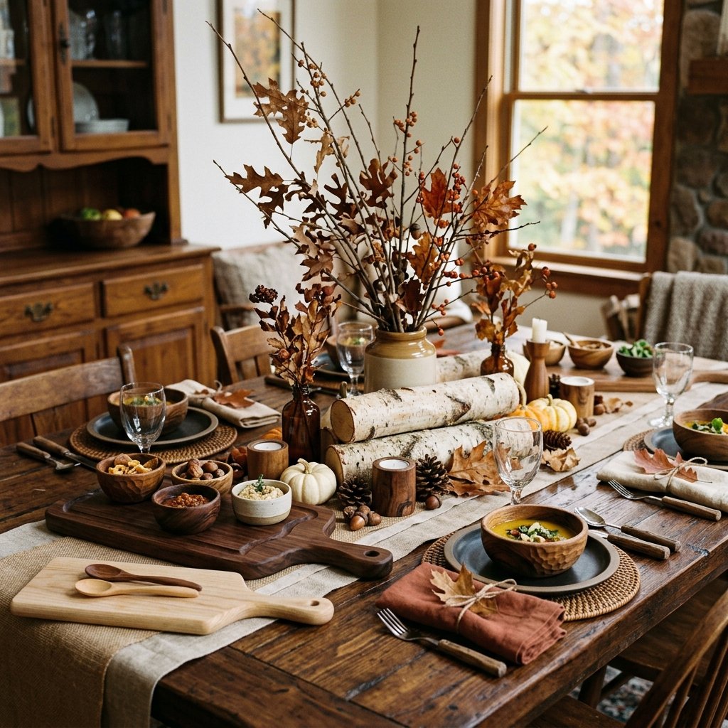 Natural Wood Elements and Seasonal Branches