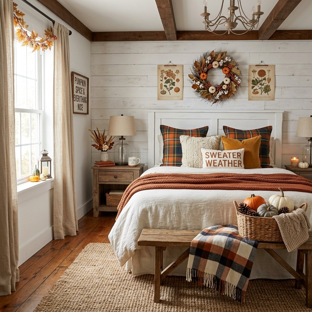 Farmhouse Fall Bedroom Decor Ideas