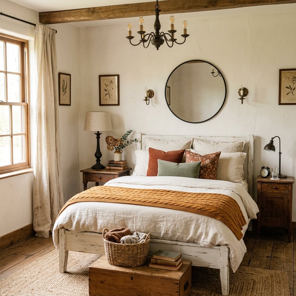 Farmhouse Fall Bedroom Aesthetic Ideas
