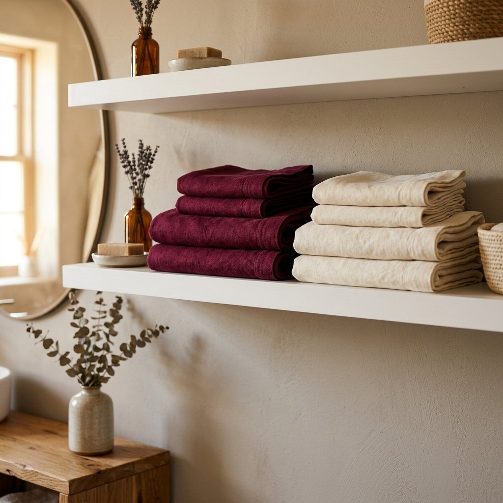 Burgundy Towel Accent Idea