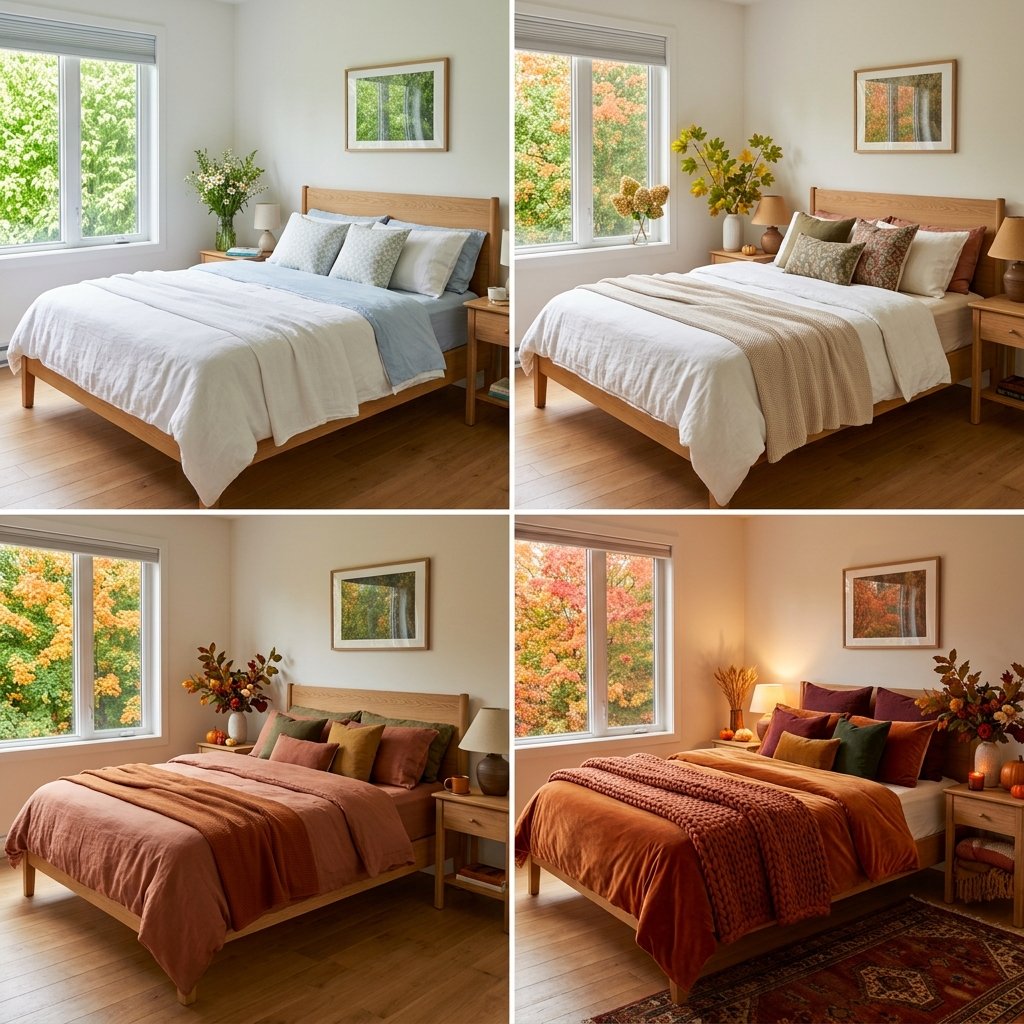 31 Fall Themed Bedroom: Transform Your Space Into a Cozy Autumn Sanctuary 27 Seasonal Color Transition Ideas