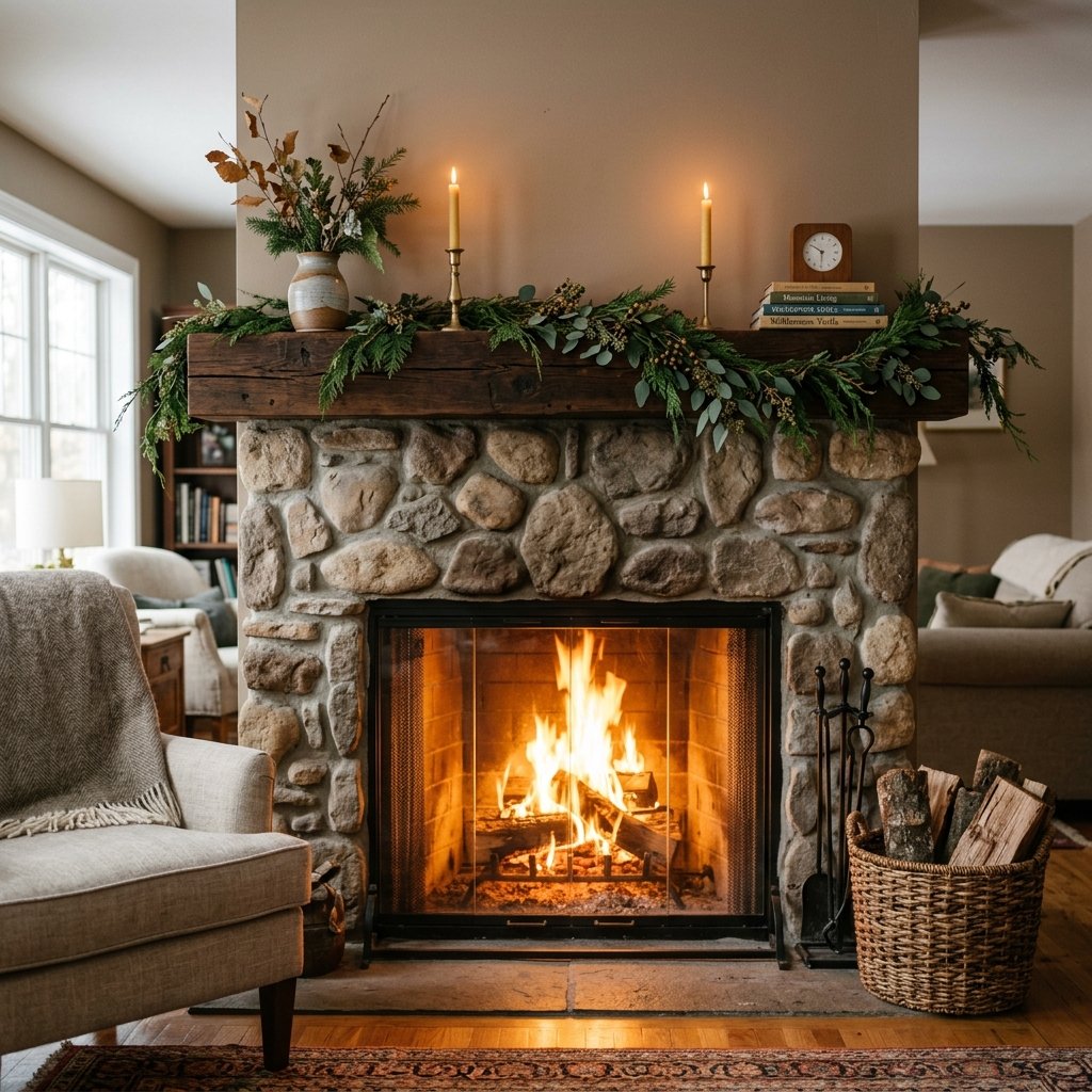 32 Fall Mantle Decor Ideas That Actually Work: Rustic to Modern Styles 21 Fireplace Mantle Entertaining Ideas