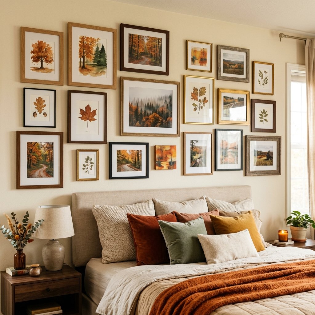 31 Fall Themed Bedroom: Transform Your Space Into a Cozy Autumn Sanctuary 18 Wall Decor and Gallery Ideas