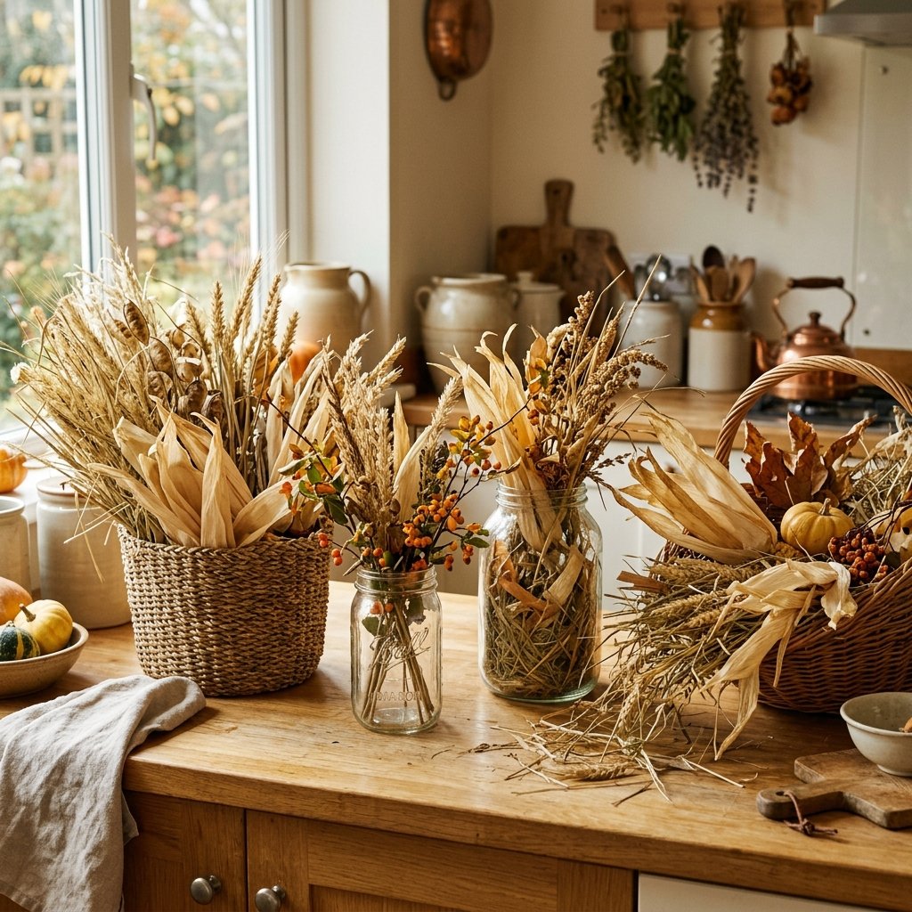 Hay and Corn Husk Decorative Ideas
