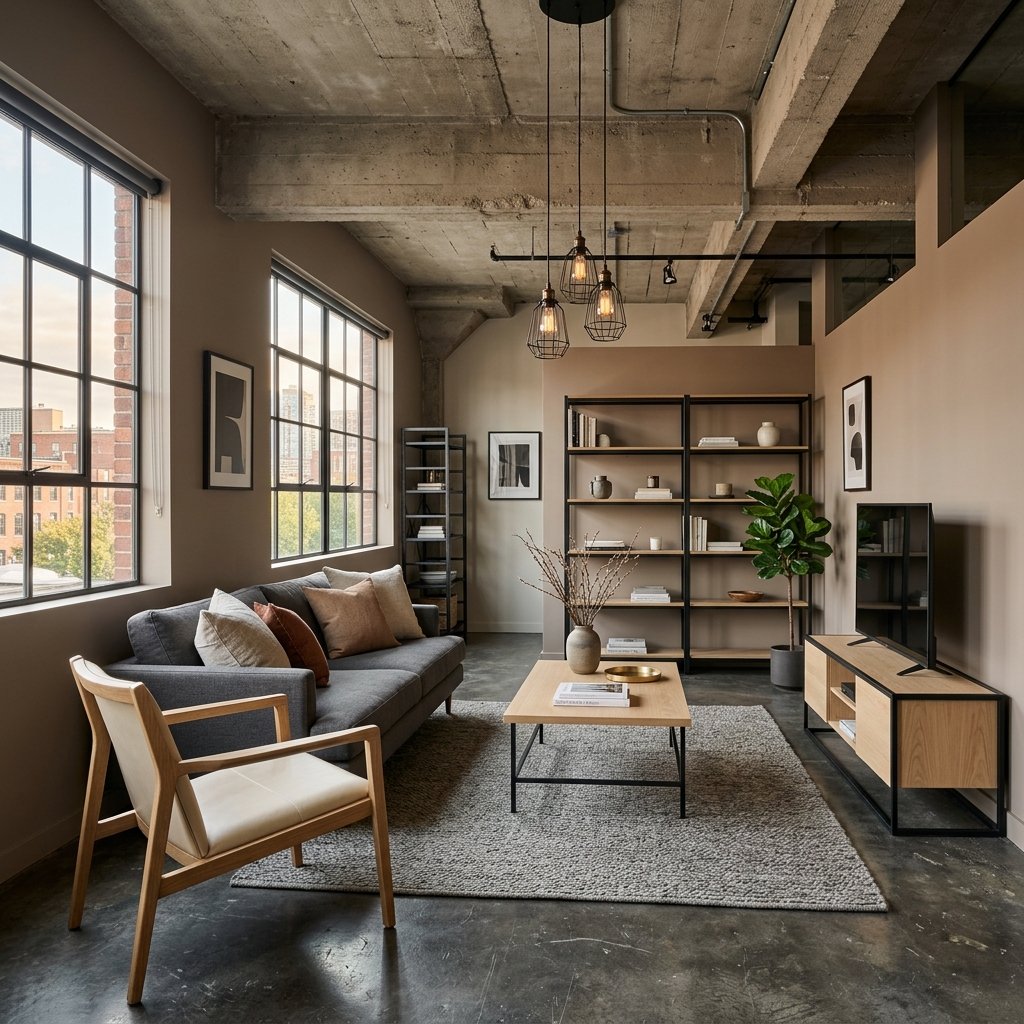 Modern Living Room Color Ideas: 30 Stunning Palettes for Your Home 10 Warm Taupe with Concrete Aesthetics