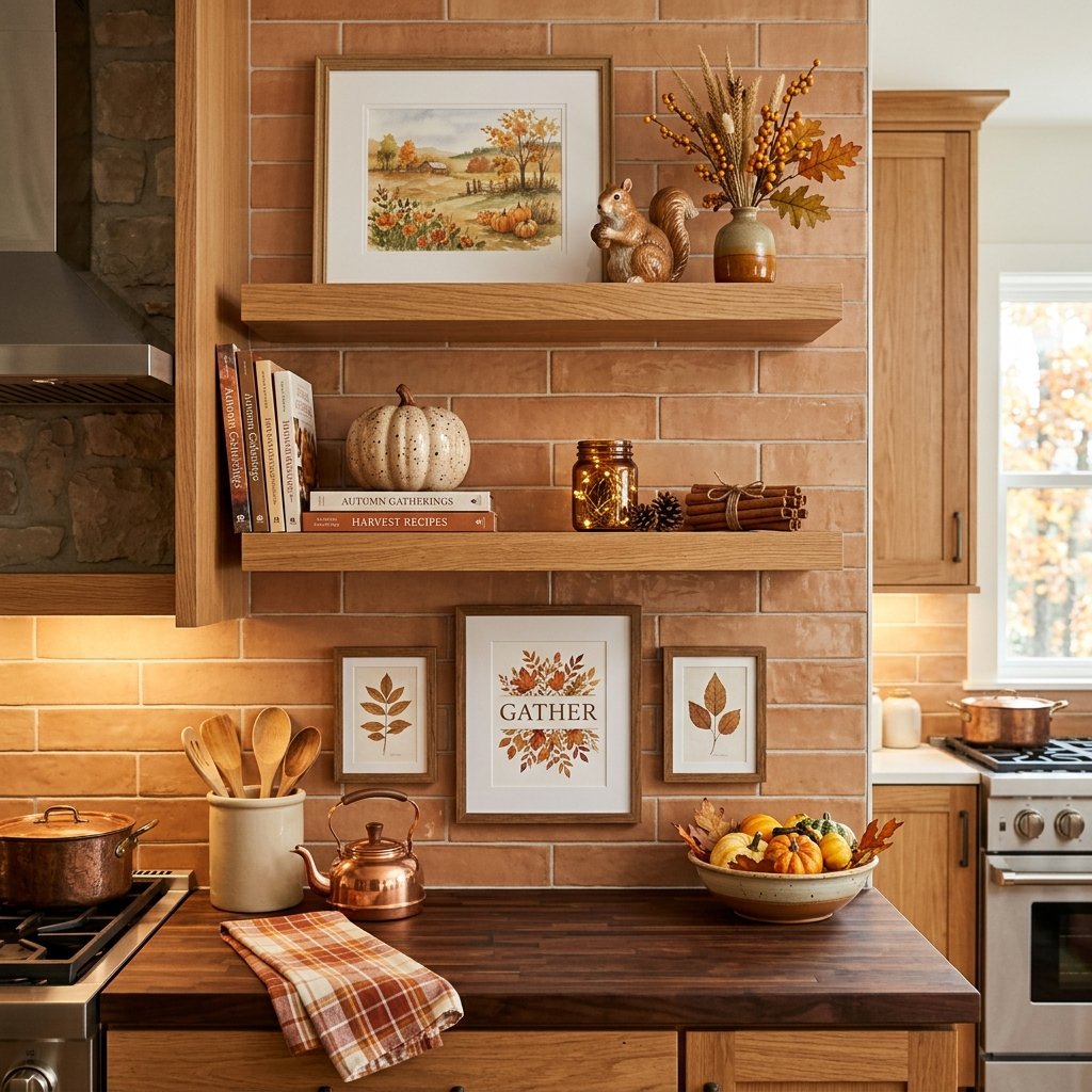 32 Fall Kitchen Decor Ideas: Transform Your Space Into Autumn's Coziest Room 19 Fall Kitchen Decor Backsplash Styling Ideas