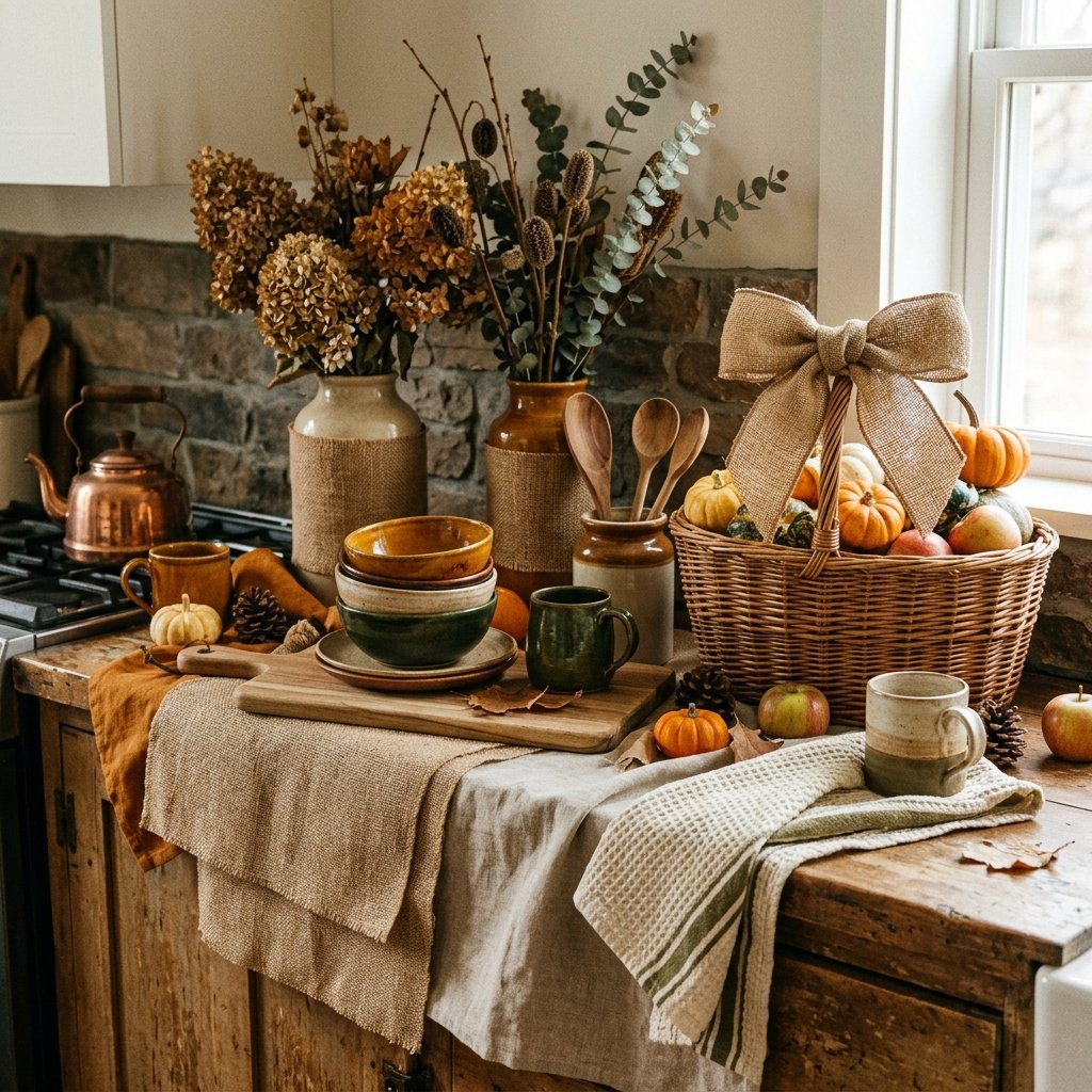 Burlap and Textile Wrap Ideas for Counters