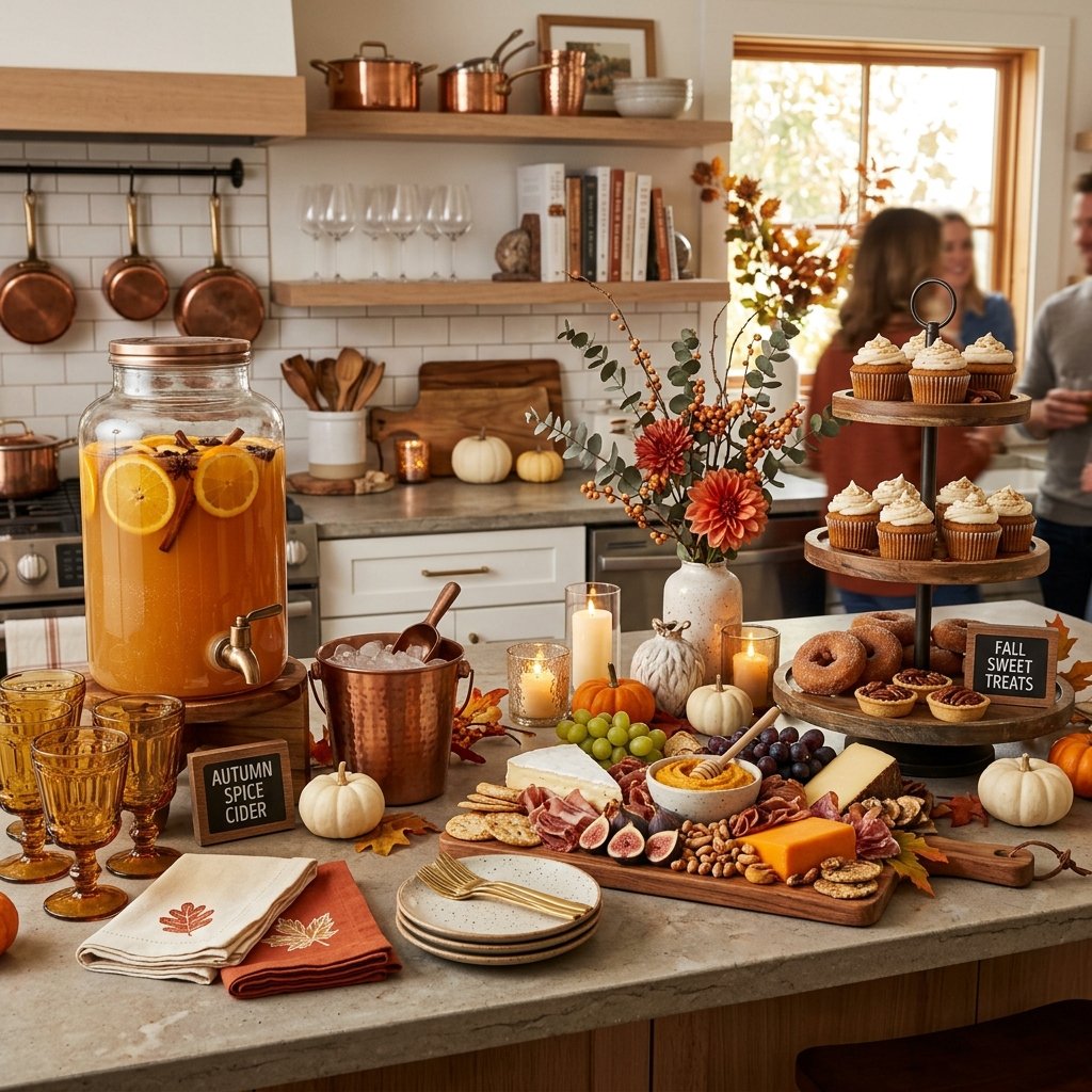 Entertaining-Ready Fall Kitchen Countertop Decor Ideas
