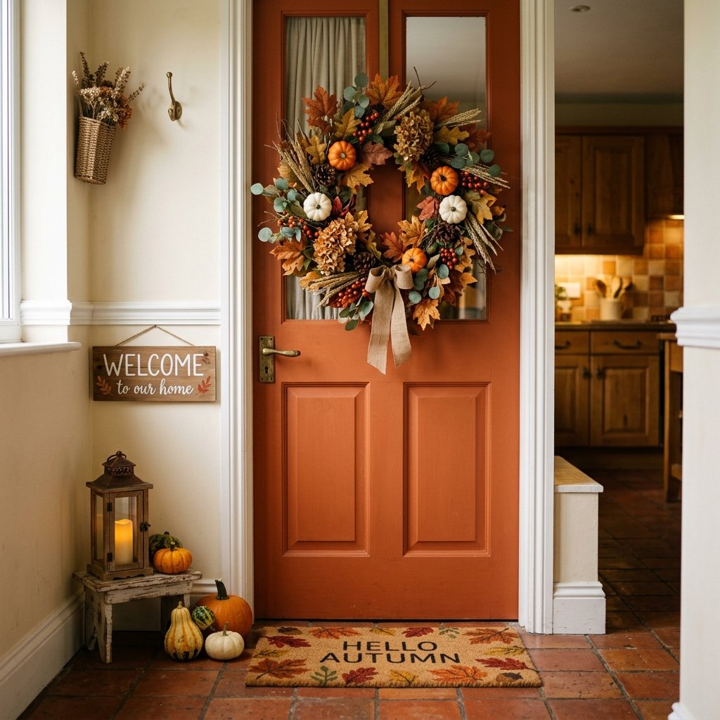 32 Fall Kitchen Decor Ideas: Transform Your Space Into Autumn's Coziest Room 22 Fall Kitchen Decor Door Decoration Ideas