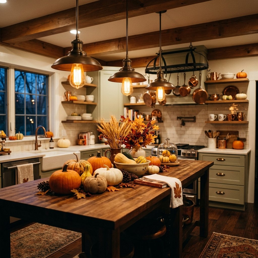 32 Fall Kitchen Decor Ideas: Transform Your Space Into Autumn's Coziest Room 5 Fall Kitchen Decor Lighting Ideas