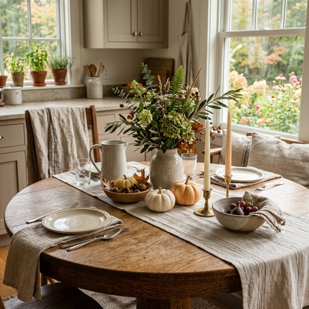 Early September Transitional Fall Decorating Approach