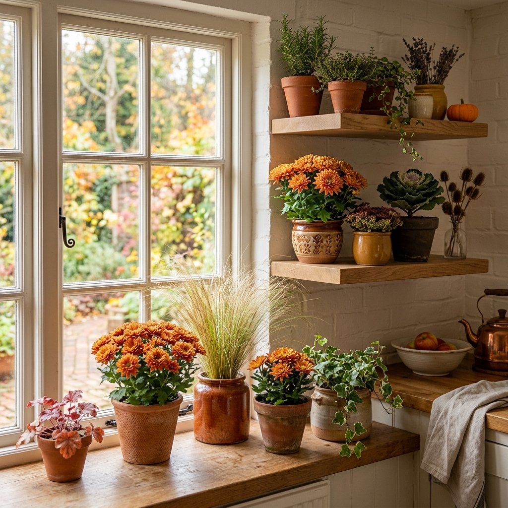 32 Fall Kitchen Decor Ideas: Transform Your Space Into Autumn's Coziest Room 12 Fall Kitchen Decor Plant Ideas