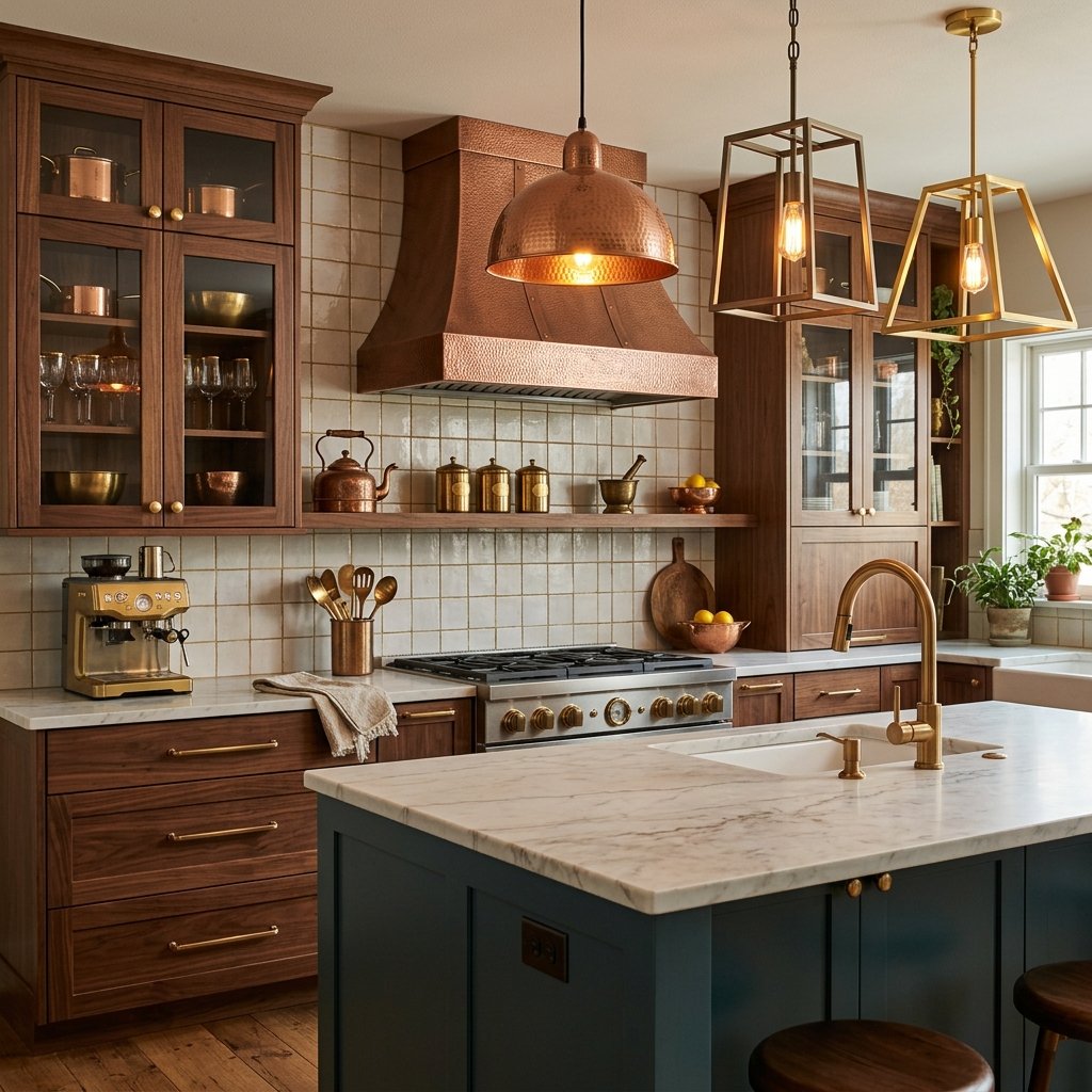 32 Fall Kitchen Decor Ideas: Transform Your Space Into Autumn's Coziest Room 25 Warm Metal Kitchen Accent Ideas