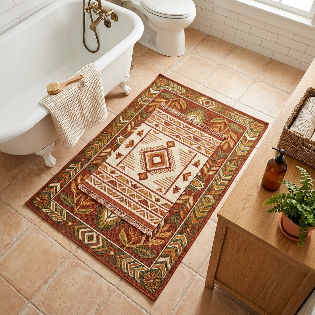 Patterned Bathroom Rugs