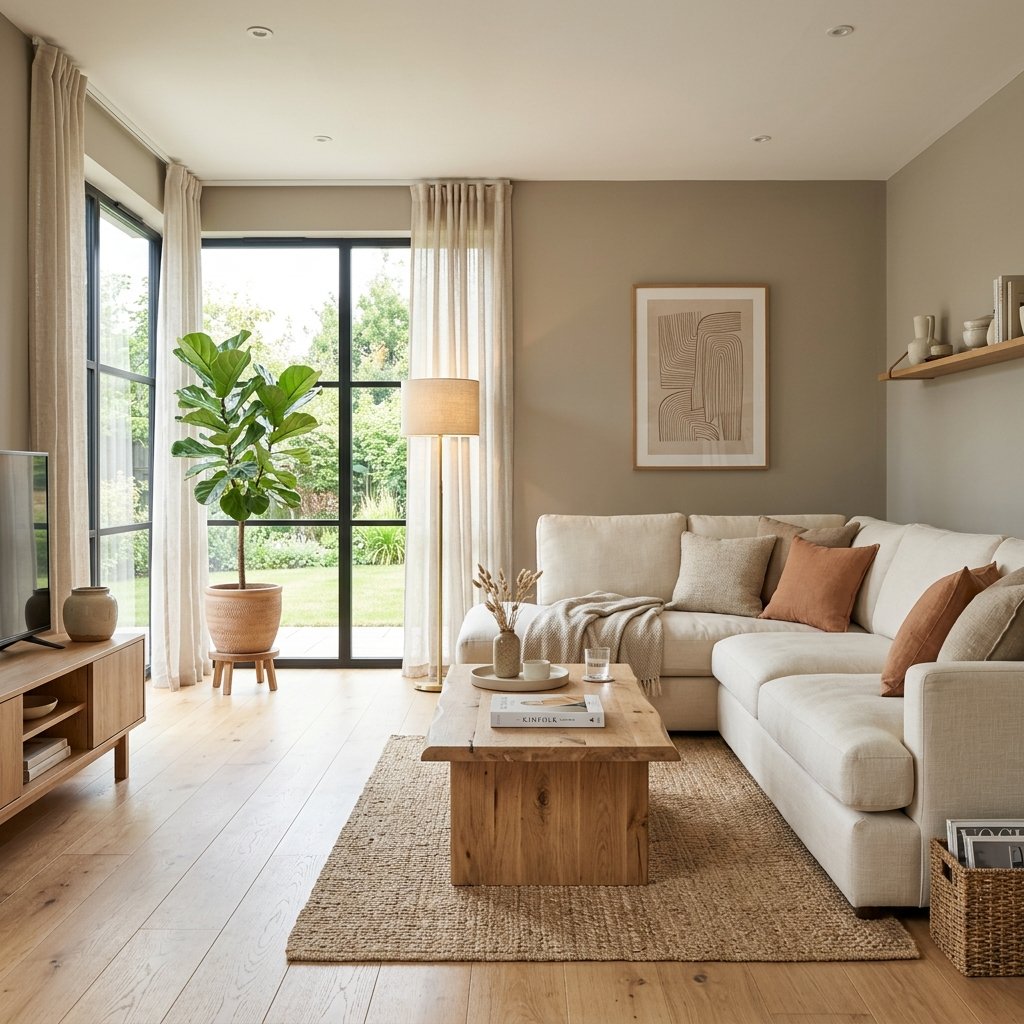 Modern Living Room Color Ideas: 30 Stunning Palettes for Your Home 2 Warm Greige as Your Foundation Color