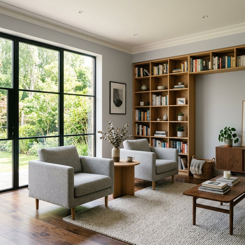 Modern Living Room Color Ideas: 30 Stunning Palettes for Your Home 3 Soft Gray Paired with Natural Wood Tones