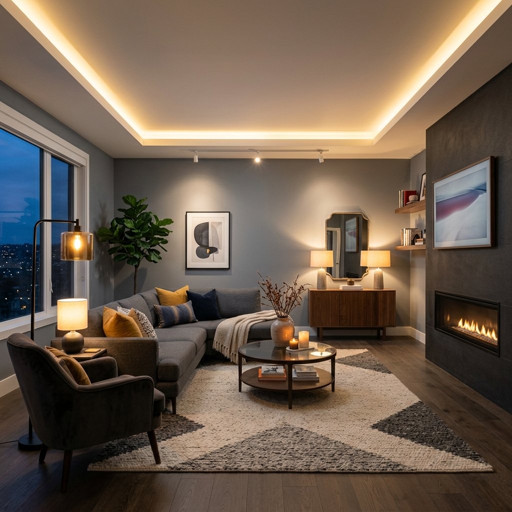 Modern Living Room Color Ideas: 30 Stunning Palettes for Your Home 27 Artificial Lighting Considerations for Cool Tones