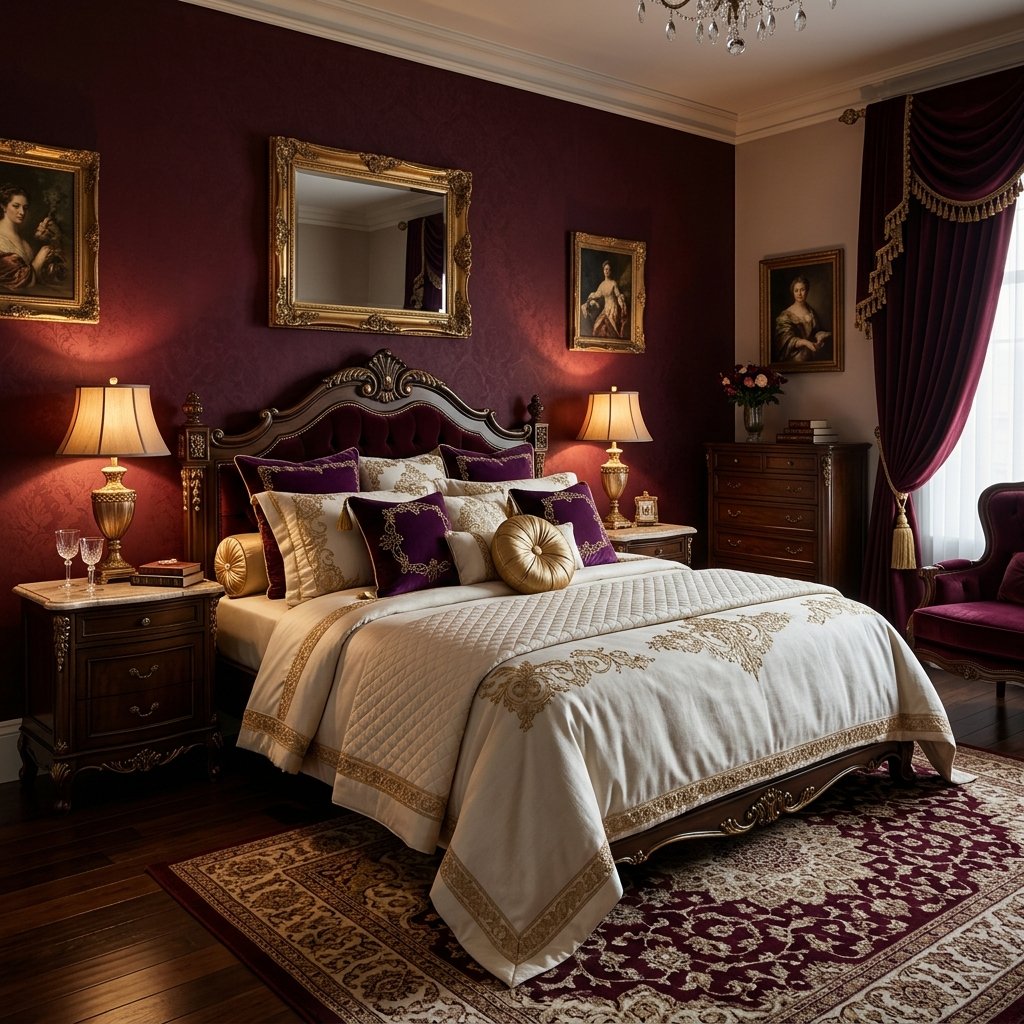 31 Fall Themed Bedroom: Transform Your Space Into a Cozy Autumn Sanctuary 8 Deep Burgundy Accent Wall Ideas
