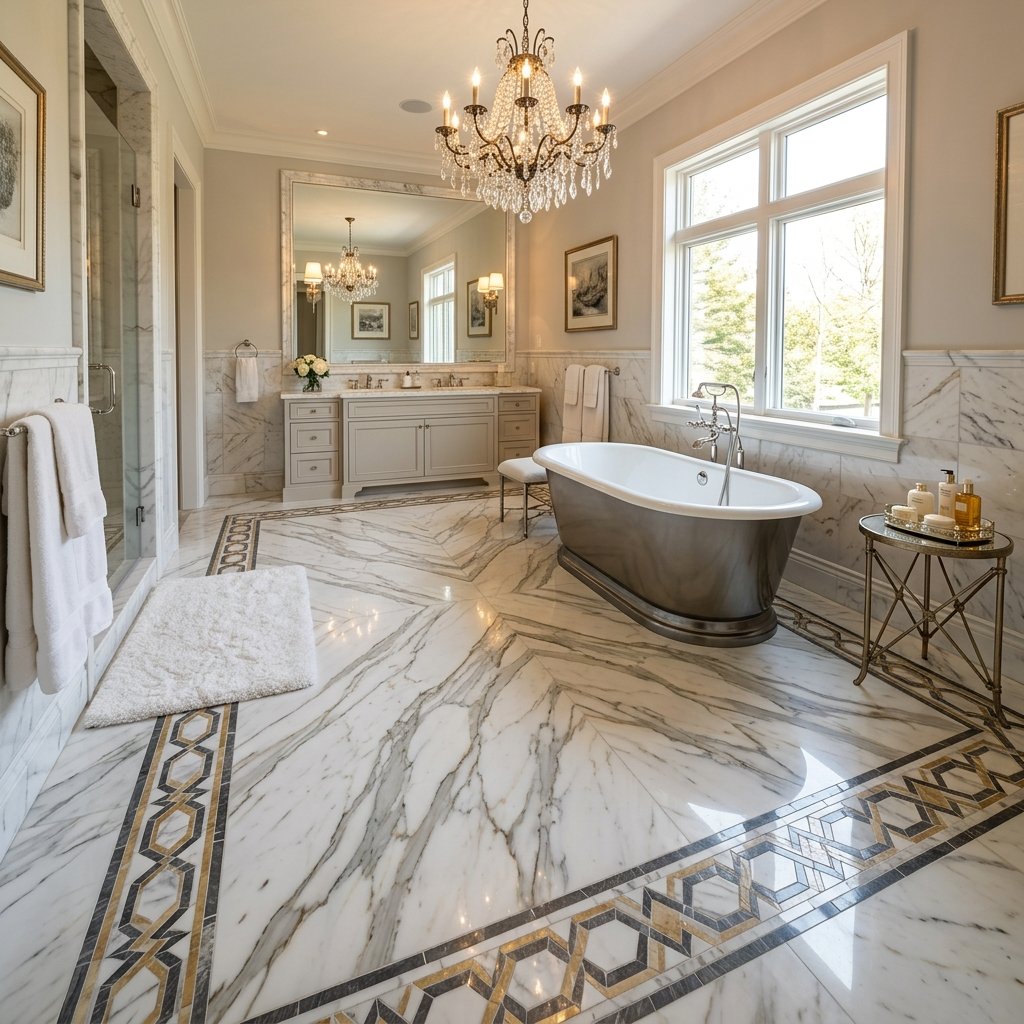 Luxury Bathroom Flooring Ideas
