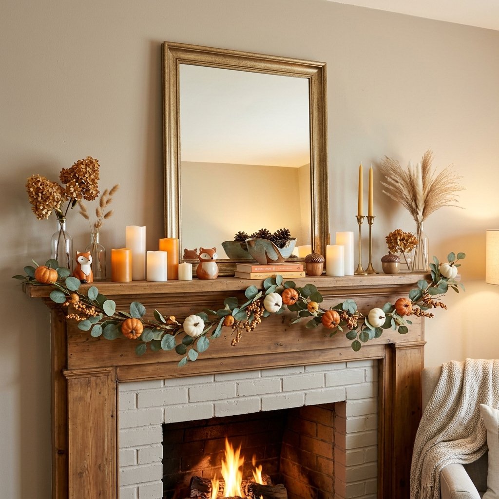 32 Fall Mantle Decor Ideas That Actually Work: Rustic to Modern Styles 29 Dollar Store Mantle Ideas