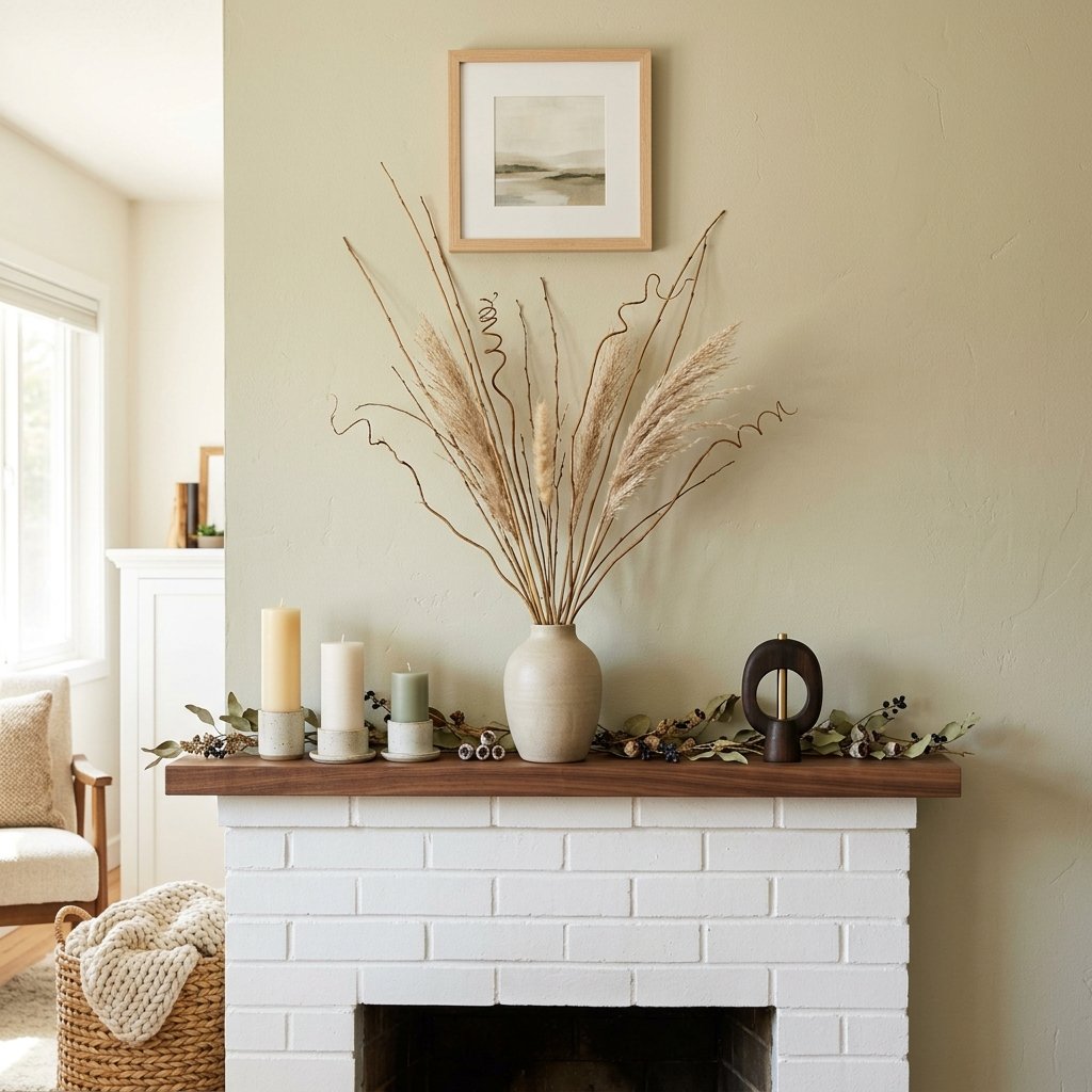 32 Fall Mantle Decor Ideas That Actually Work: Rustic to Modern Styles 14 Small Space Mantle Styling Ideas
