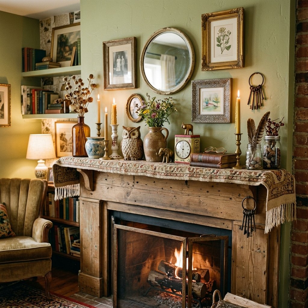 32 Fall Mantle Decor Ideas That Actually Work: Rustic to Modern Styles 28 Thrifted and Upcycled Ideas