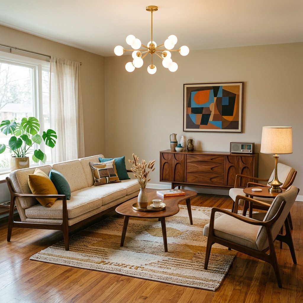 Modern Living Room Color Ideas: 30 Stunning Palettes for Your Home 21 Warm Neutrals Complementing Mid-Century Pieces
