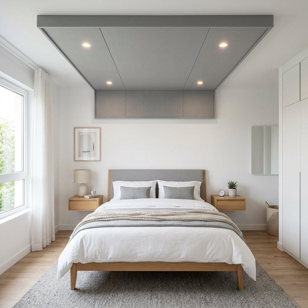 Fiber Board Lightweight Ceiling Bedroom Concepts