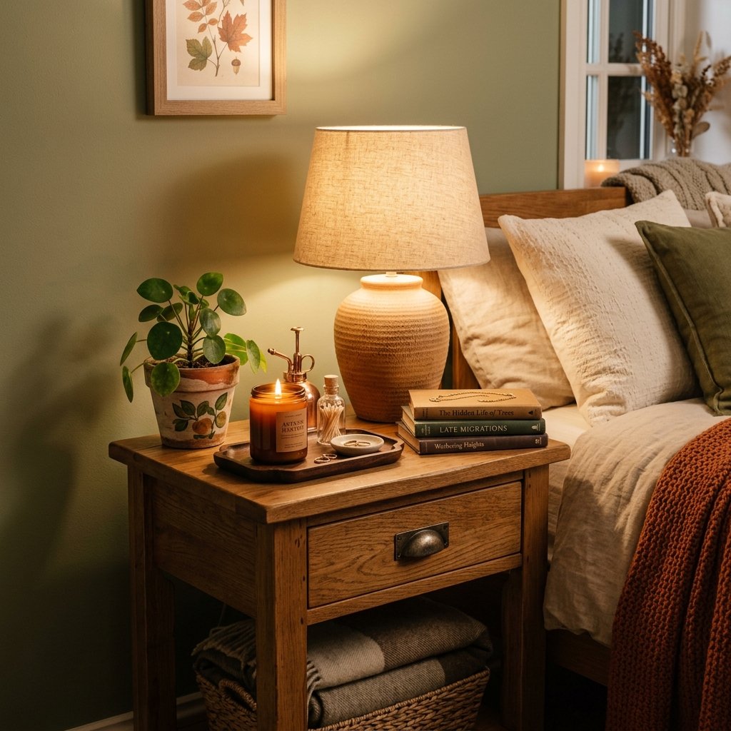 Fall Bedside Table Styling Ideas