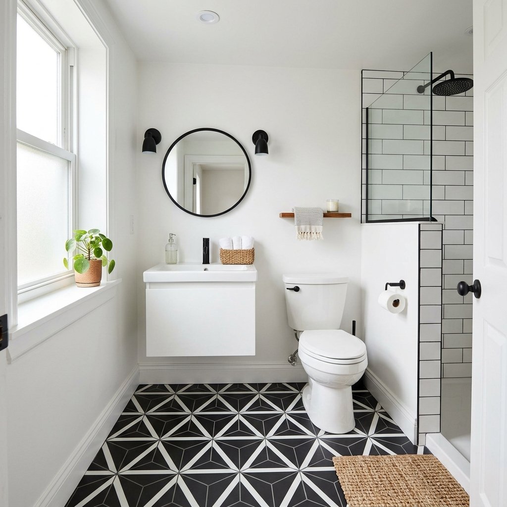 Peel and Stick Bathroom Floor Tile Ideas