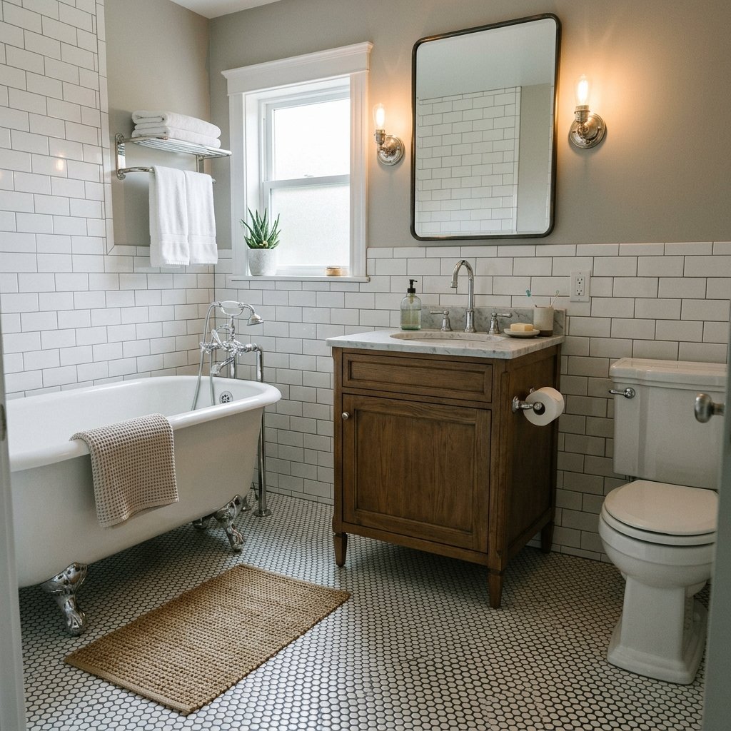 Penny Tile Bathroom Floor Ideas