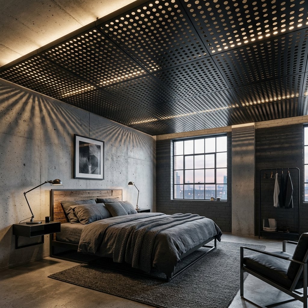 Perforated Metal Ceiling Bedroom Ideas