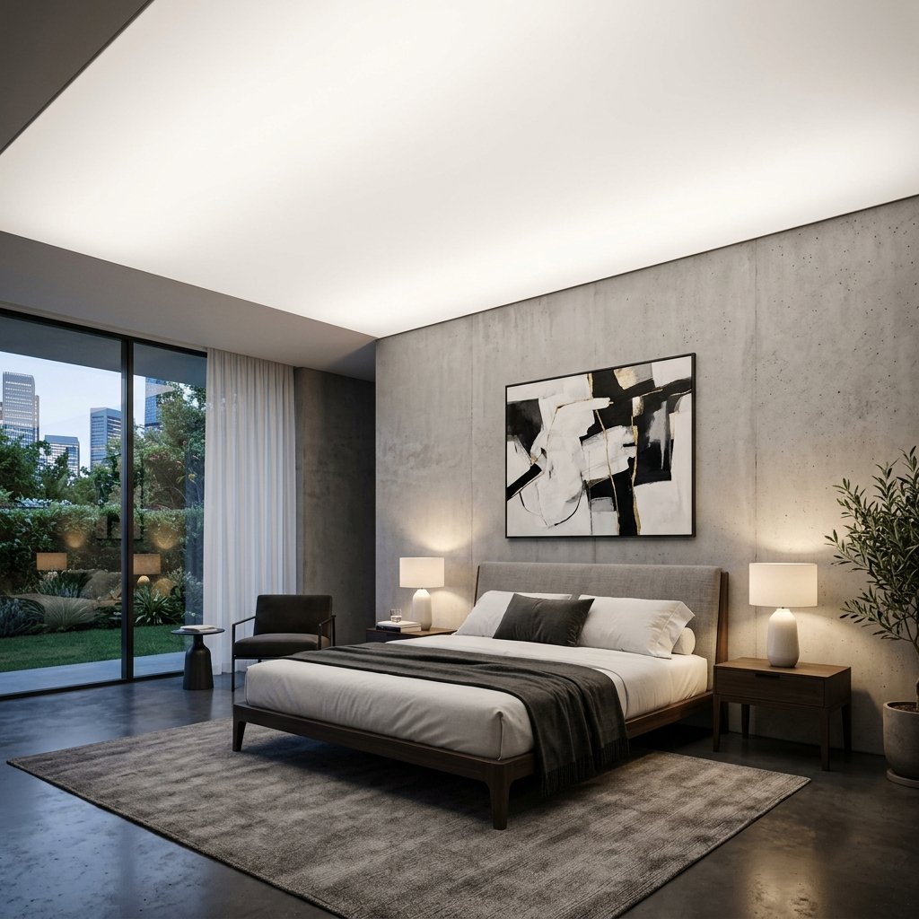 Stretched Fabric Ceiling Bedroom Ideas